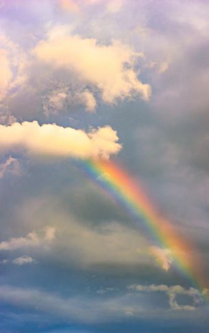 rainbow, clouds, height Wallpaper 1752x2800