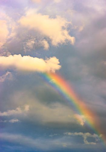 rainbow, clouds, height Wallpaper 1640x2360
