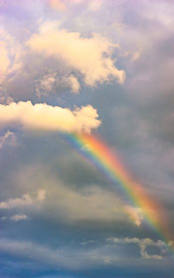 rainbow, clouds, height Wallpaper 1752x2800