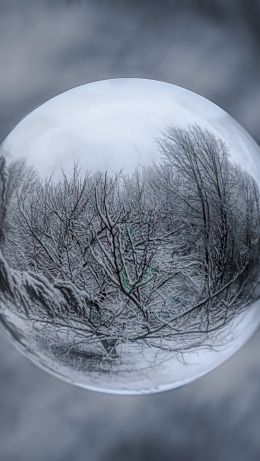 ball, sphere, reflection Wallpaper 640x1136