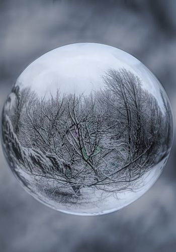 ball, sphere, reflection Wallpaper 1668x2388