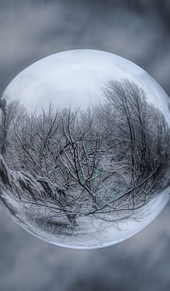 ball, sphere, reflection Wallpaper 600x1024