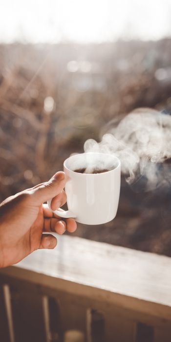 hot coffee, morning Wallpaper 720x1440
