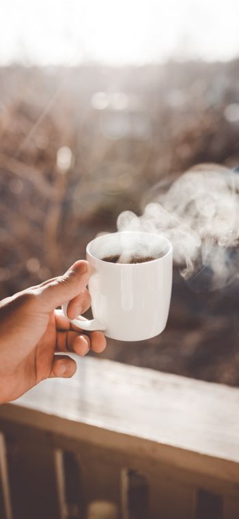 hot coffee, morning Wallpaper 828x1792