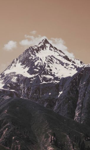 mountains, sky, height Wallpaper 1200x2000