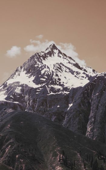 mountains, sky, height Wallpaper 1752x2800