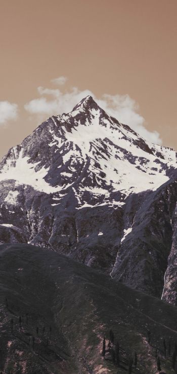 mountains, sky, height Wallpaper 720x1520