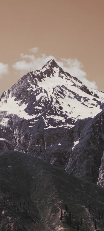mountains, sky, height Wallpaper 1080x2400