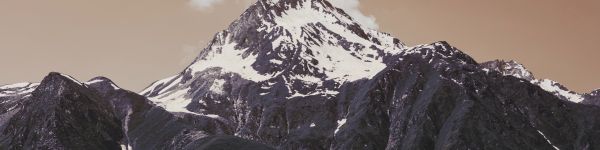 mountains, sky, height Wallpaper 1590x400