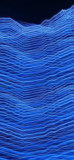 3D modeling, blue Wallpaper 1284x2778