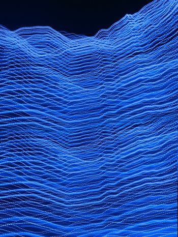 3D modeling, blue Wallpaper 1620x2160