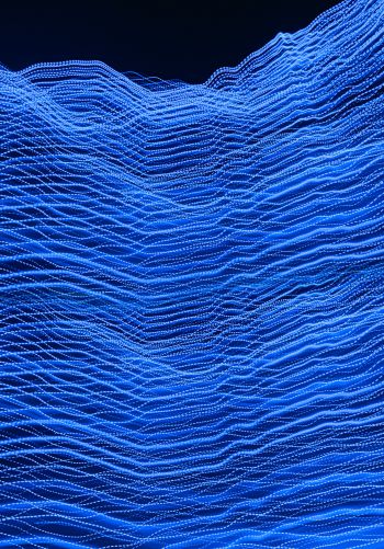 3D modeling, blue Wallpaper 1668x2388