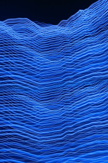 3D modeling, blue Wallpaper 640x960