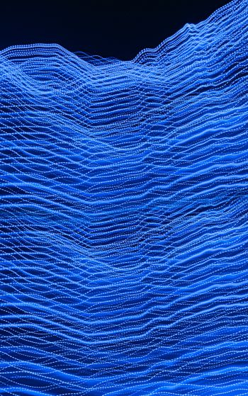 3D modeling, blue Wallpaper 1752x2800