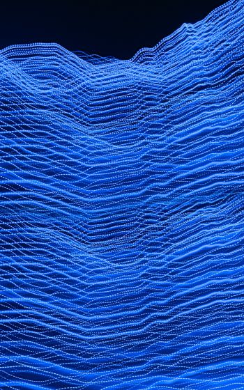 3D modeling, blue Wallpaper 1200x1920