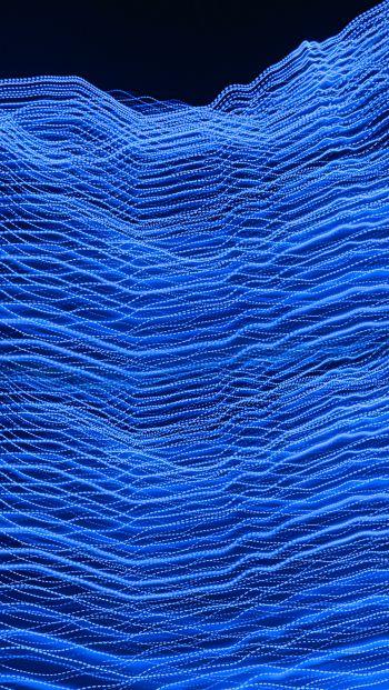 3D modeling, blue Wallpaper 640x1136