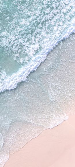 Brazil, beach, foam Wallpaper 1440x3200