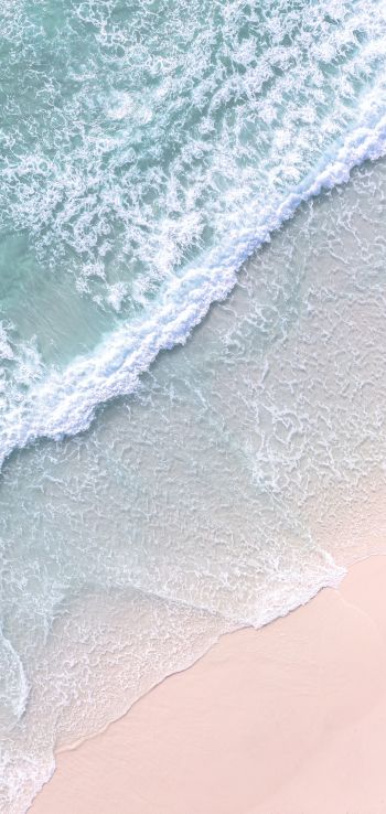 Brazil, beach, foam Wallpaper 1080x2280