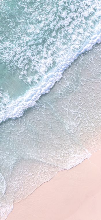 Brazil, beach, foam Wallpaper 1284x2778