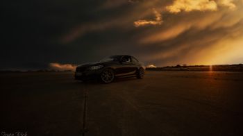 BMW 240i Coupe, sunset Wallpaper 1366x768