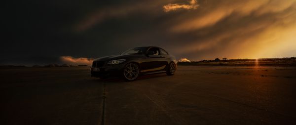 Обои 2560x1080 BMW 240i Coupe, закат