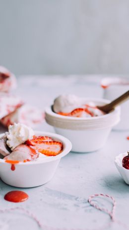 strawberry, dessert Wallpaper 2160x3840