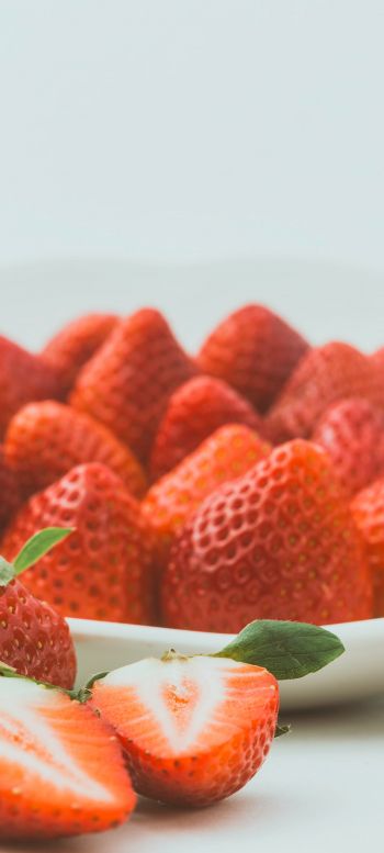 strawberry, berry, red Wallpaper 1440x3200
