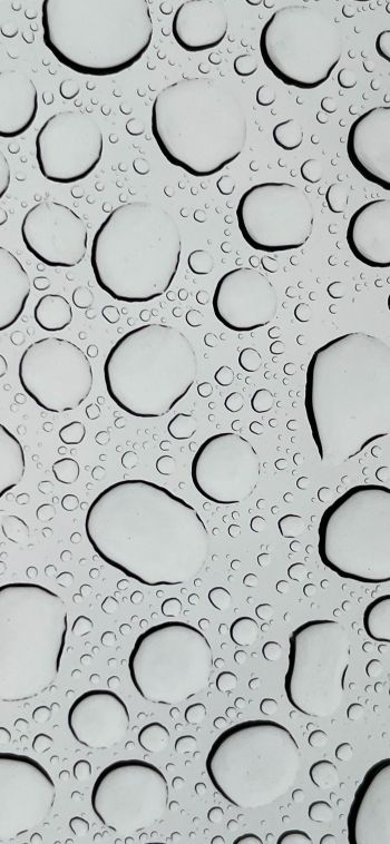 water droplets, glass Wallpaper 1080x2340