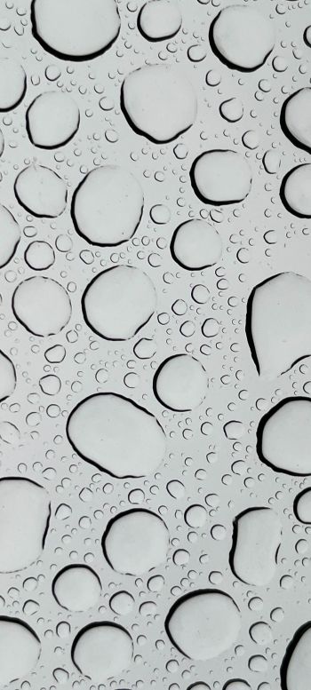 water droplets, glass Wallpaper 1080x2400