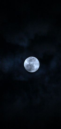 moon, night, sky Wallpaper 1080x2280