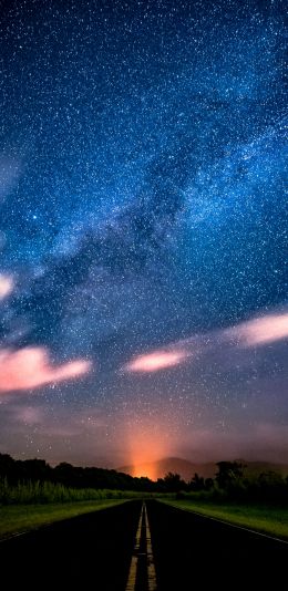 night, starry sky, stars Wallpaper 1080x2220