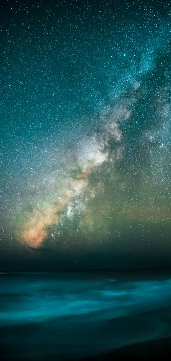 Milky Way, starry sky, stars Wallpaper 1440x3040