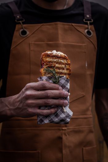 food, sandwich, hand Wallpaper 640x960