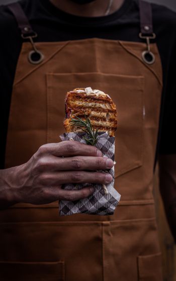 food, sandwich, hand Wallpaper 1752x2800