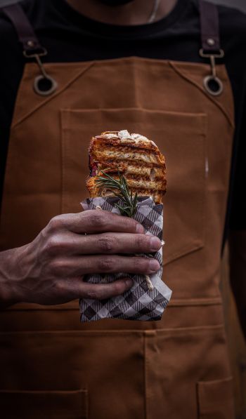 food, sandwich, hand Wallpaper 600x1024