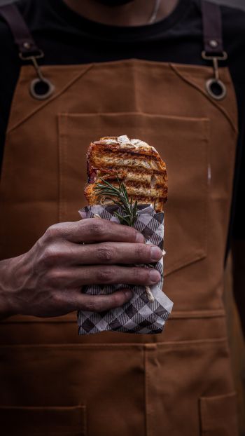 food, sandwich, hand Wallpaper 1440x2560