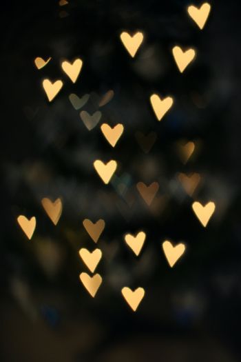 lights, hearts Wallpaper 640x960