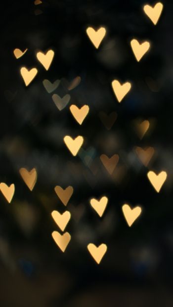 lights, hearts Wallpaper 640x1136