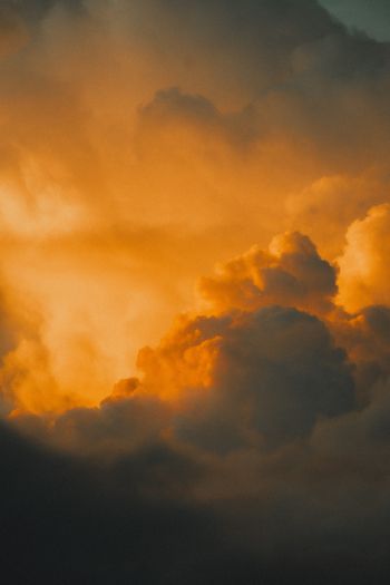sunset sky, clouds Wallpaper 640x960