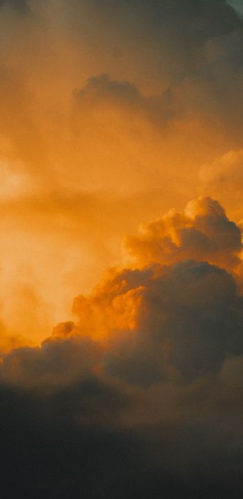 sunset sky, clouds Wallpaper 1080x2220