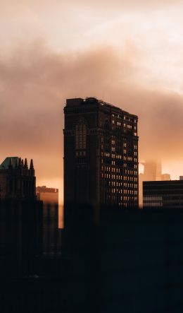 city, evening, buildings Wallpaper 600x1024