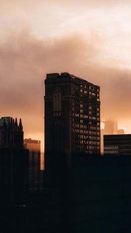 city, evening, buildings Wallpaper 720x1280