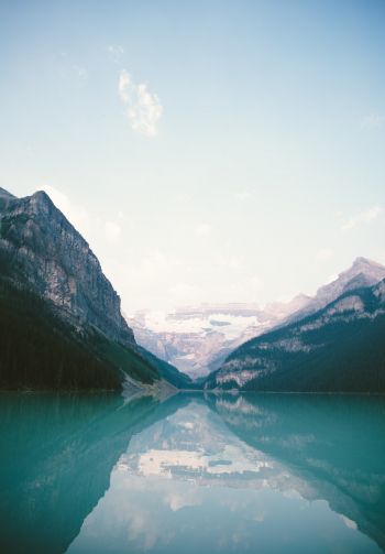 Lake Louise, Canada, reflection Wallpaper 1640x2360