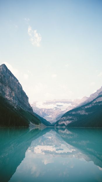 Lake Louise, Canada, reflection Wallpaper 640x1136