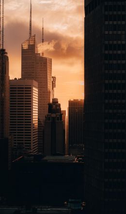 evening city, buildings Wallpaper 600x1024