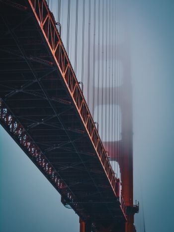 Обои 1668x2224 Мост Золотые ворота, Сан-Франциско