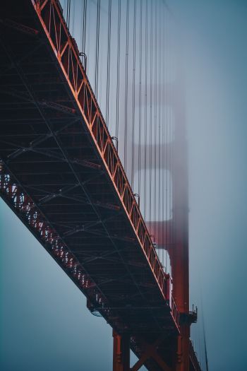 Обои 640x960 Мост Золотые ворота, Сан-Франциско
