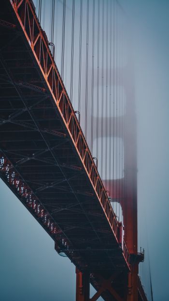 Обои 640x1136 Мост Золотые ворота, Сан-Франциско