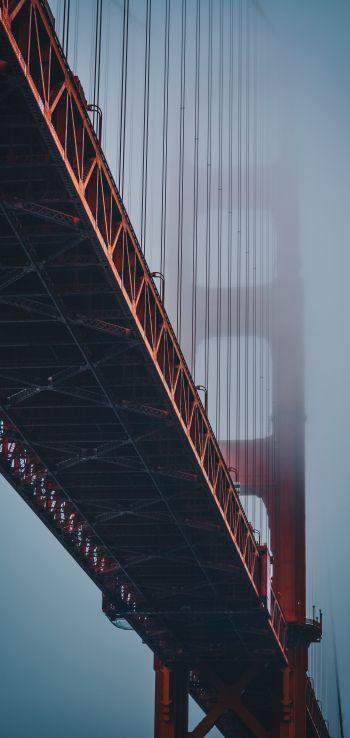 Обои 1080x2280 Мост Золотые ворота, Сан-Франциско
