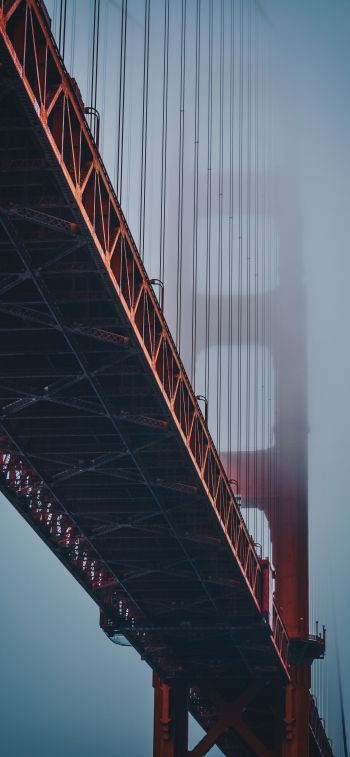 Обои 828x1792 Мост Золотые ворота, Сан-Франциско
